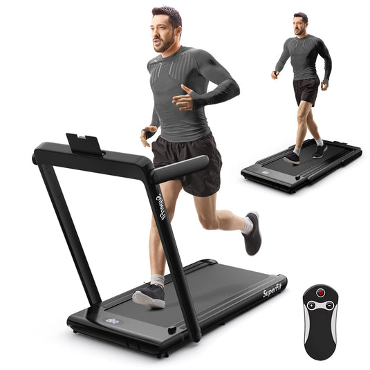 Goplus 2-in-1 folding treadmill product photo